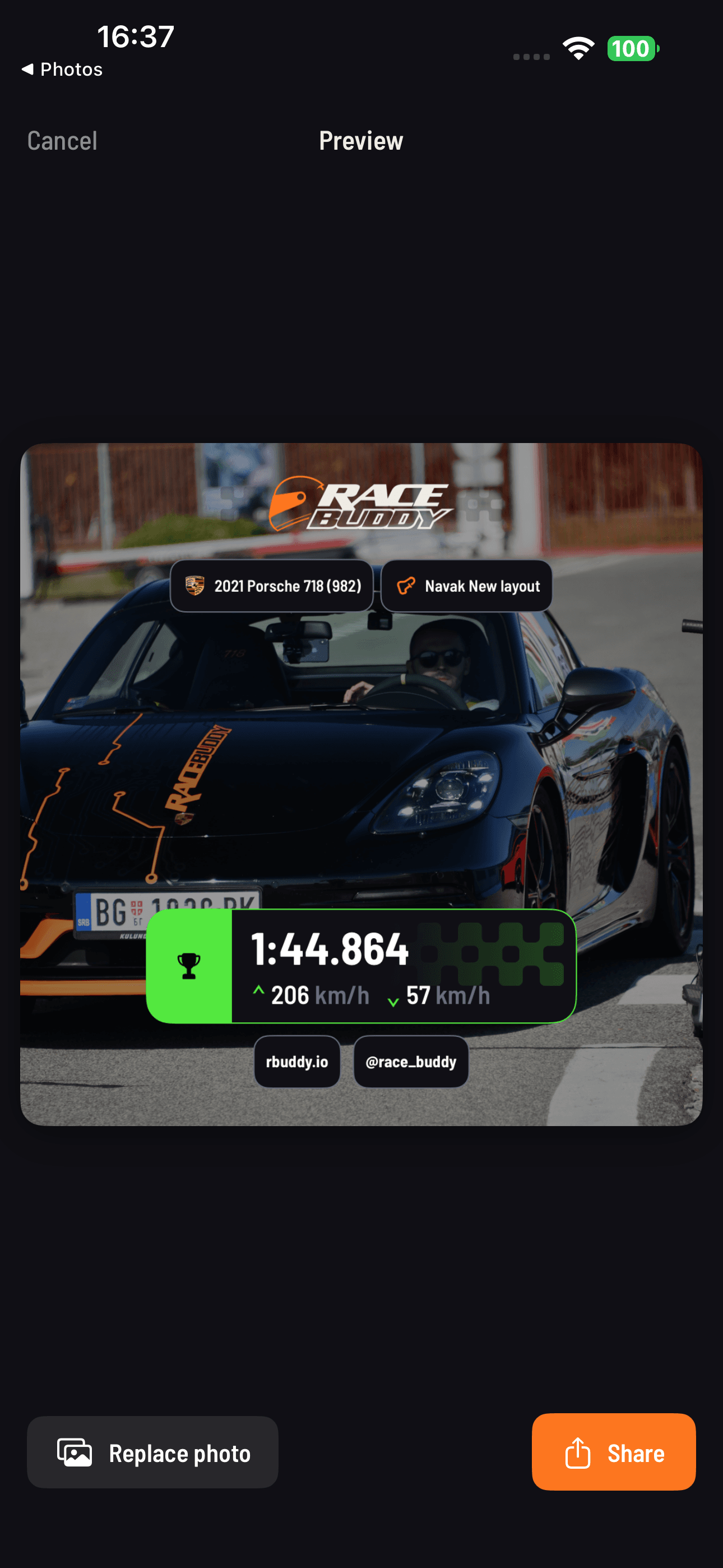 Lap timer — Post · 1:1 share image